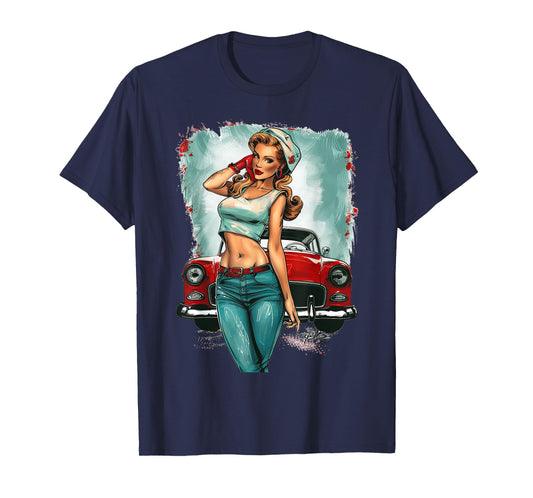 Pinup Girl Pin Up Vintage Retro girls T-Shirt
