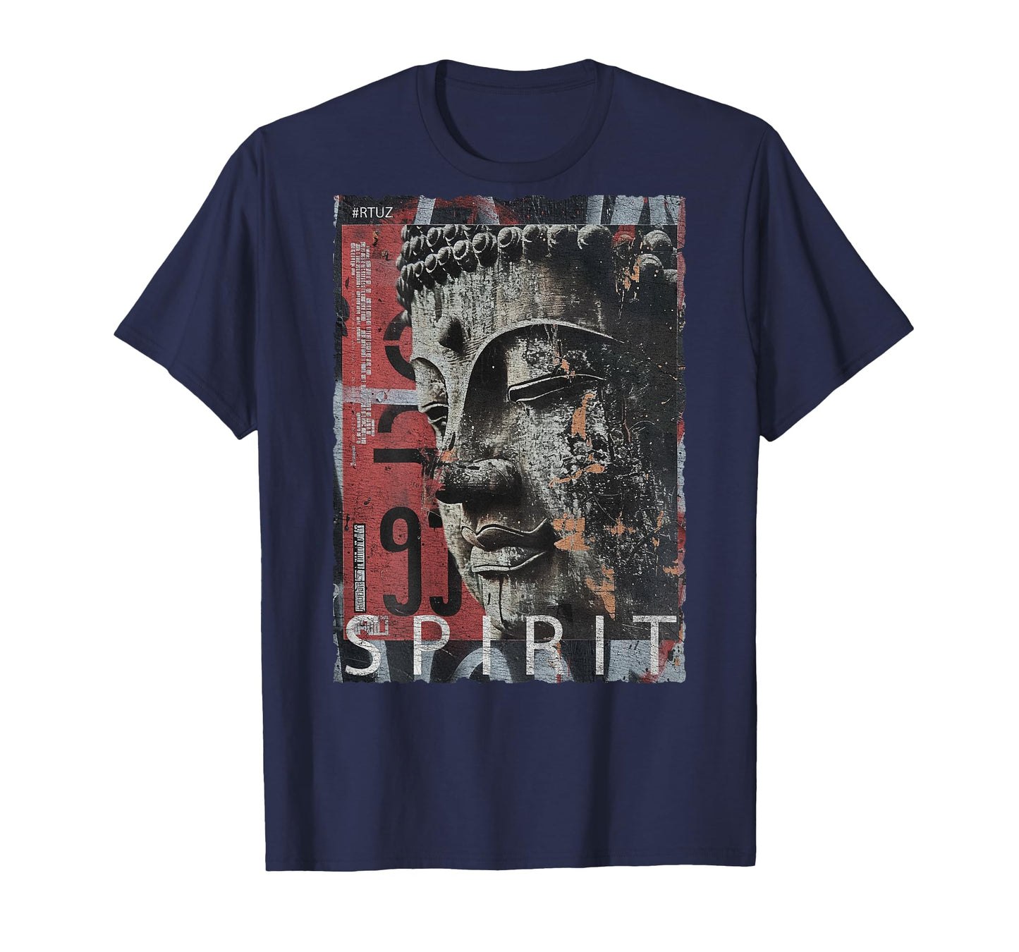 Hip Hop Retro Vintage Edgy Y2K Back Print Streetwear Buddha T-Shirt