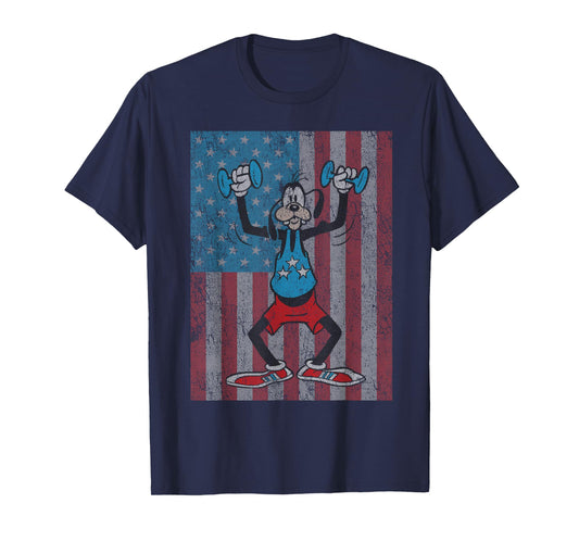 Disney - Goofy Pumping Iron Americana T-Shirt