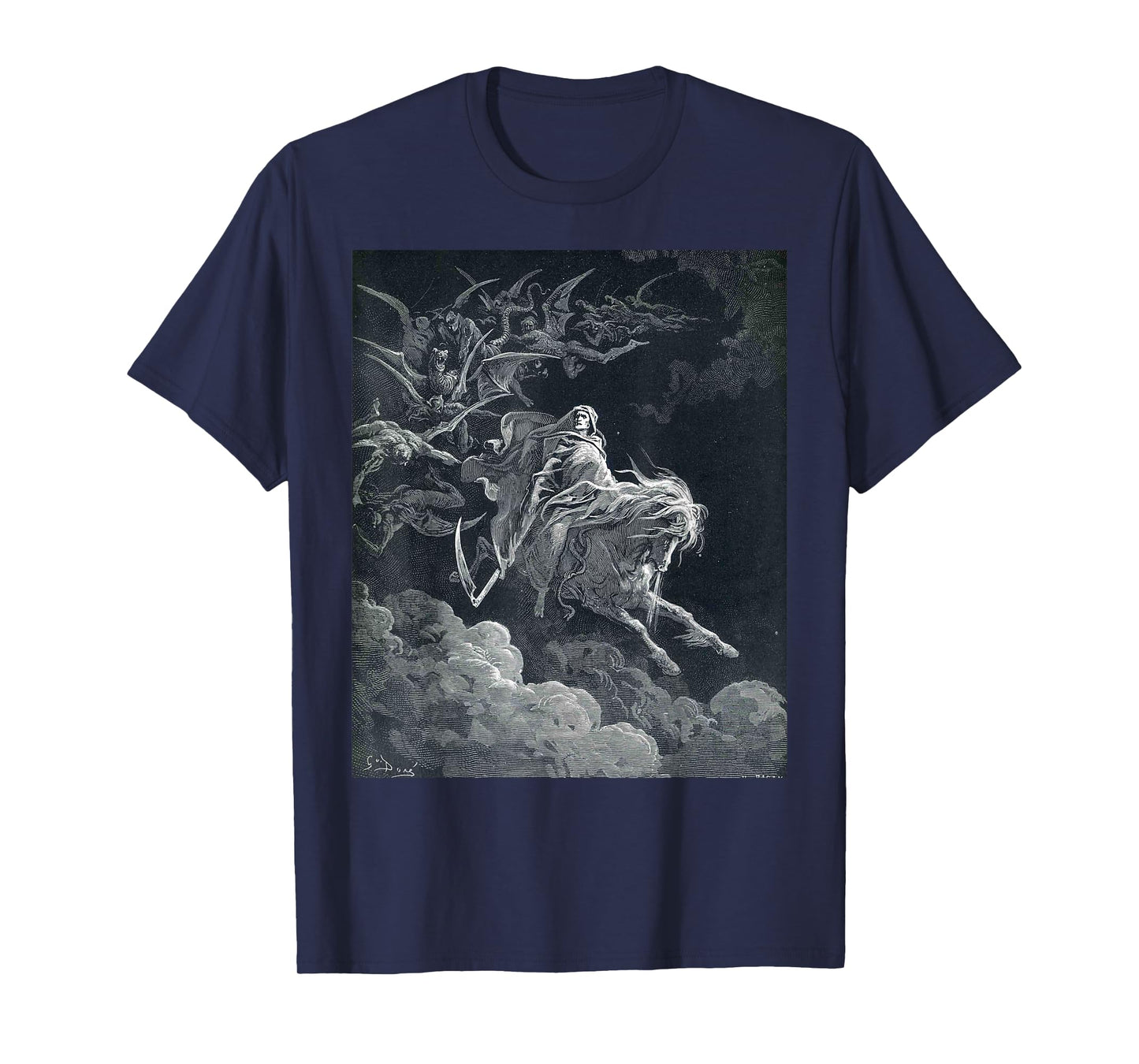 Gustave Dore The Vision of Death Print T-Shirt