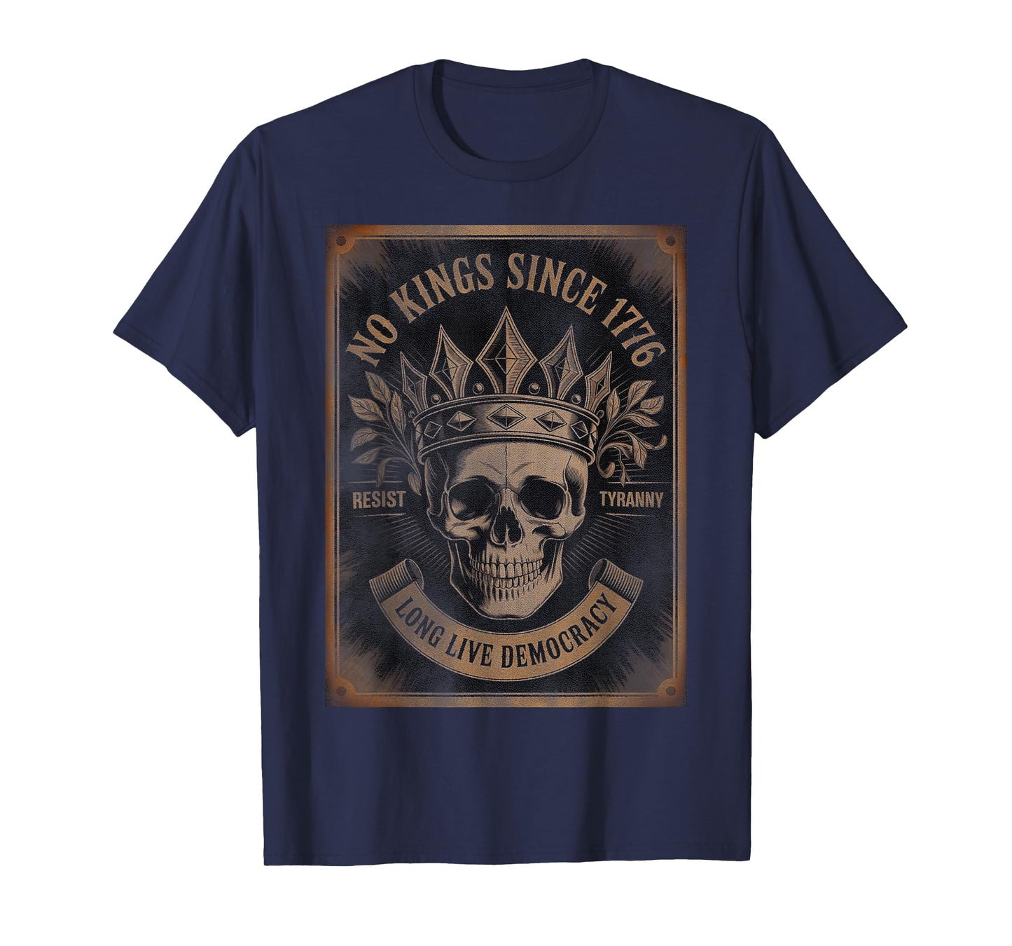 Retro No Kings 2.0 Since 1776 Skull No Kings October 18 T-Shirt