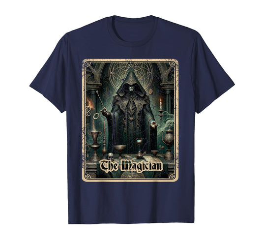 Magician Tarot Card Black Horror T-Shirt