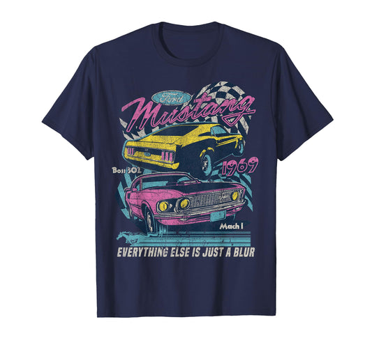 Ford - Vintage Mustang Mach 1 1969 Boss 302 Just A Blur T-Shirt