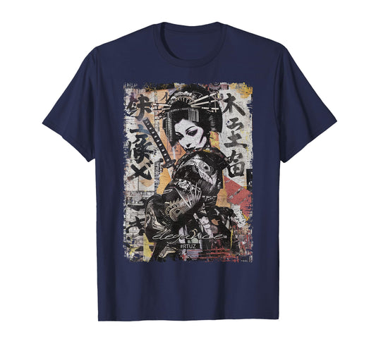 Hip Hop Y2K Vintage Hipster Edgy Urban Streetwear Geisha T-Shirt