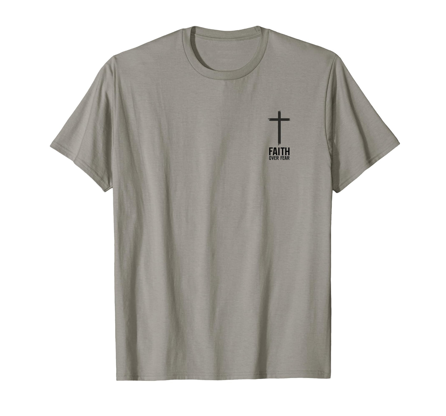 Faith Over Fear Small Cross Christian Minimalist Religious T-Shirt