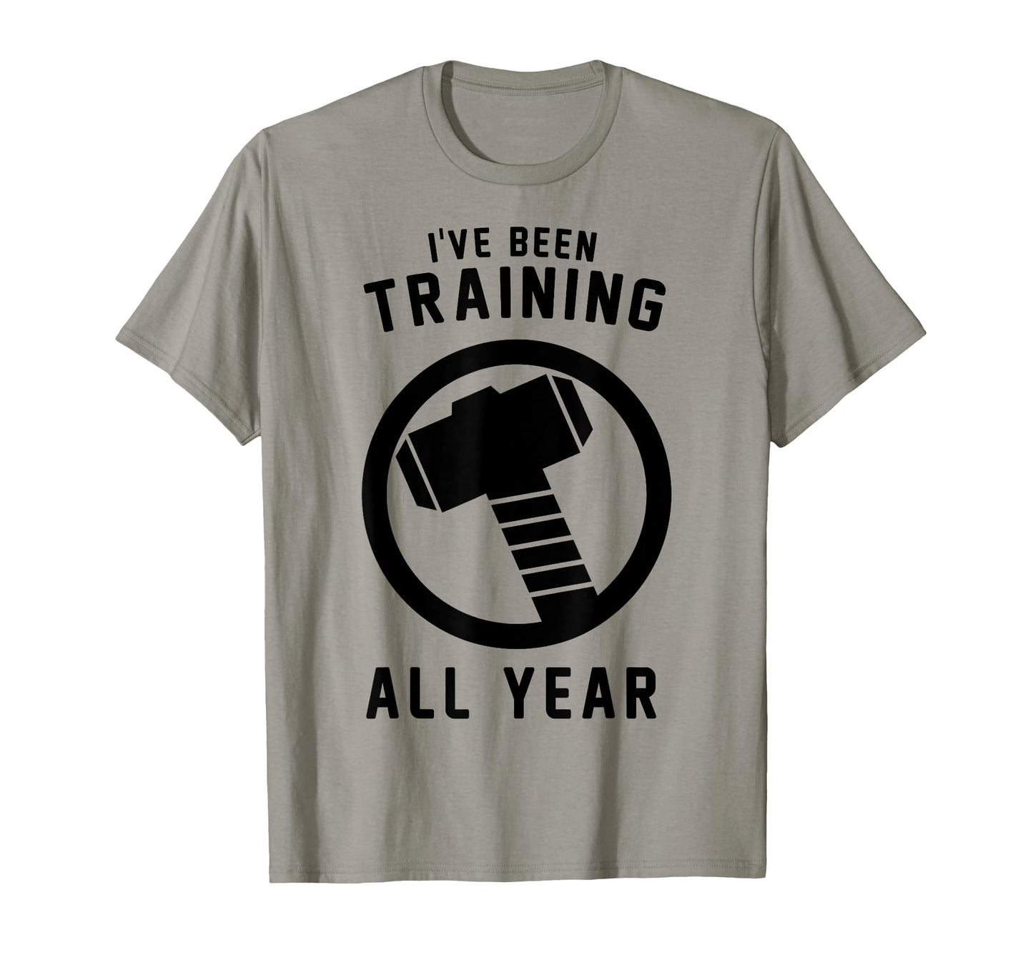 Marvel Avengers Thor I've Been Training All Year Hammer Logo T-Shirt