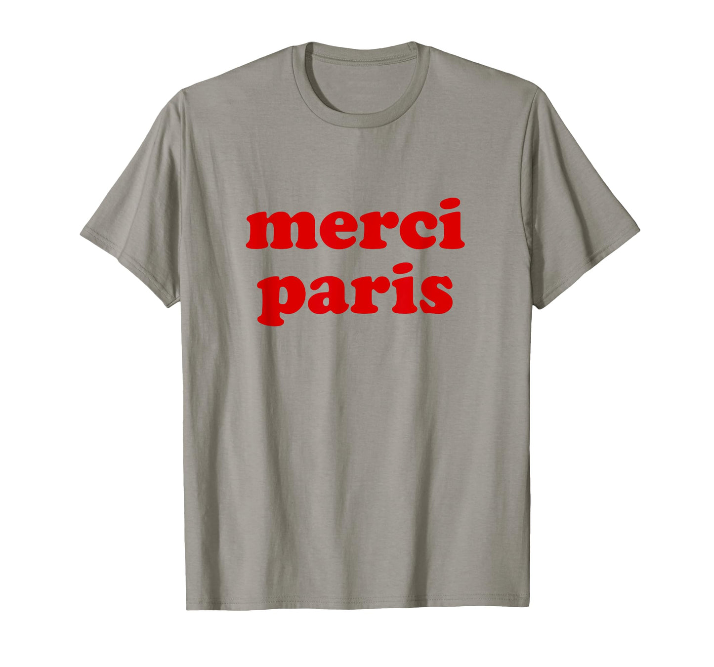 Merci Paris Meme Fan Red Text Paris France T-Shirt
