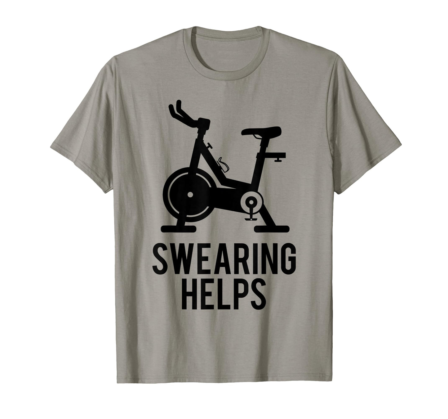 Funny Spin Class Swearing Helps Spinning Gift Gym Fitness T-Shirt