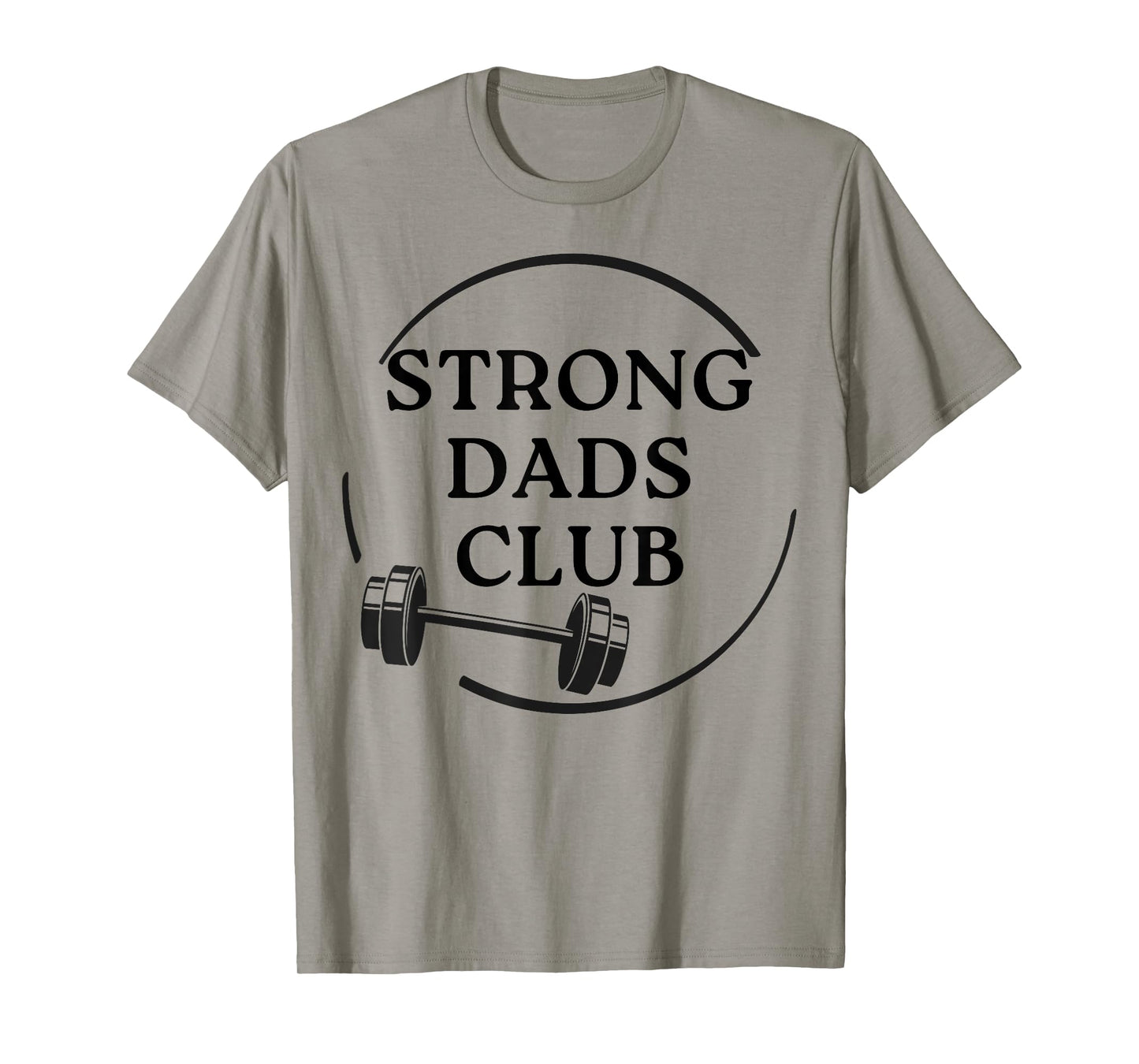 Strong Dads Club, Barbell Weightlifting Dad Fitness T-Shirt