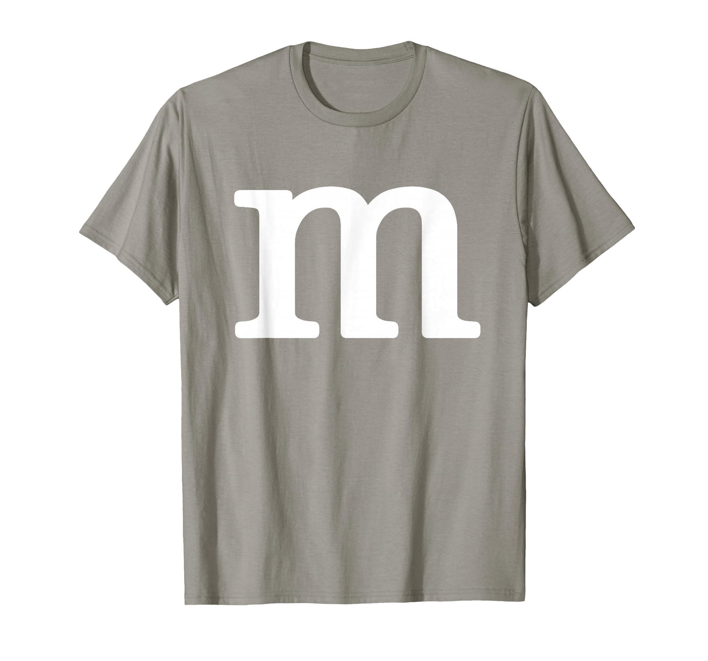 Letter M Funny Group Halloween Team Easy Lazy Costume T-Shirt