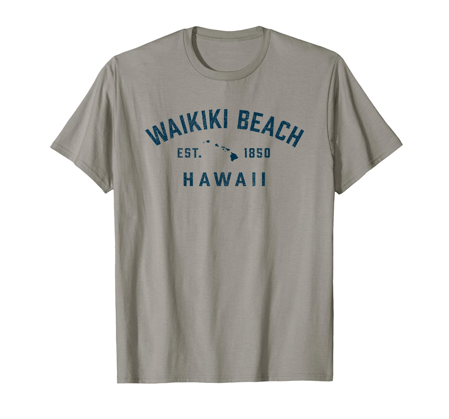 Vintage Waikiki Beach Hawaii Throwback Retro Souvenir Mens T-Shirt