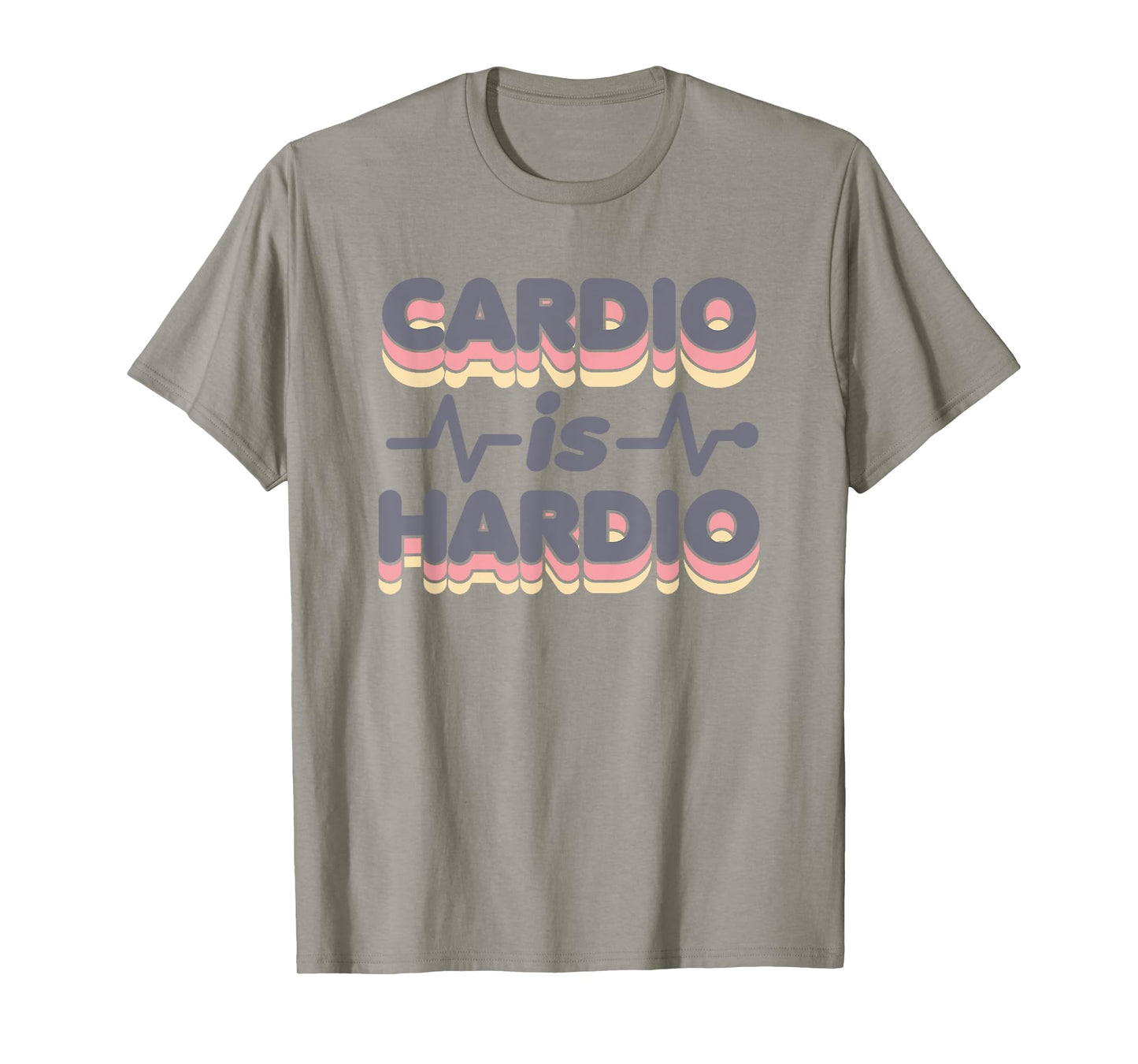 Cardio is Hardio Funny Gym Running Retro 70s Fitness T-Shirt