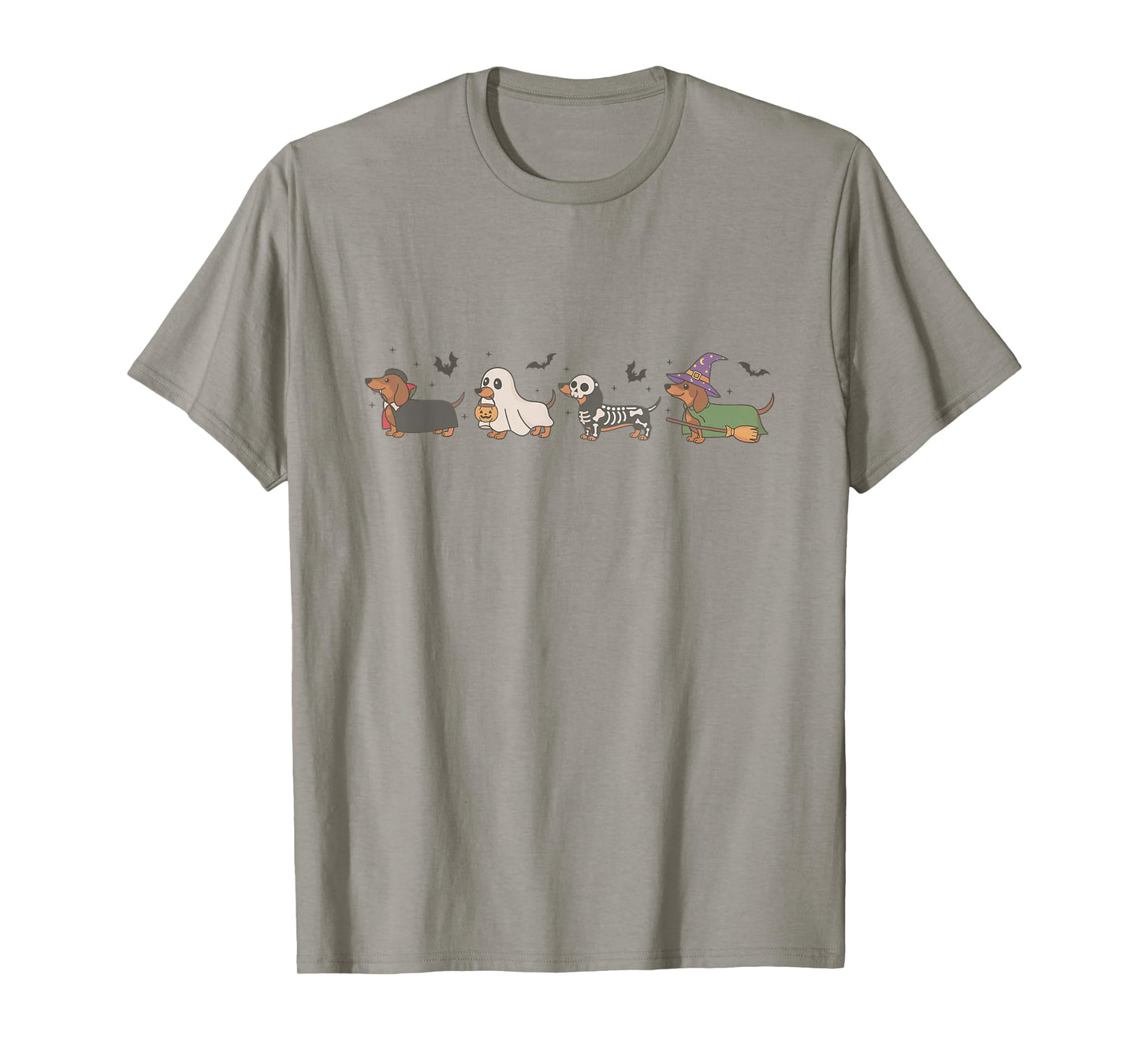Witch Dachshund Halloween Ghost Wiener Dog Mom Dog Lover T-Shirt