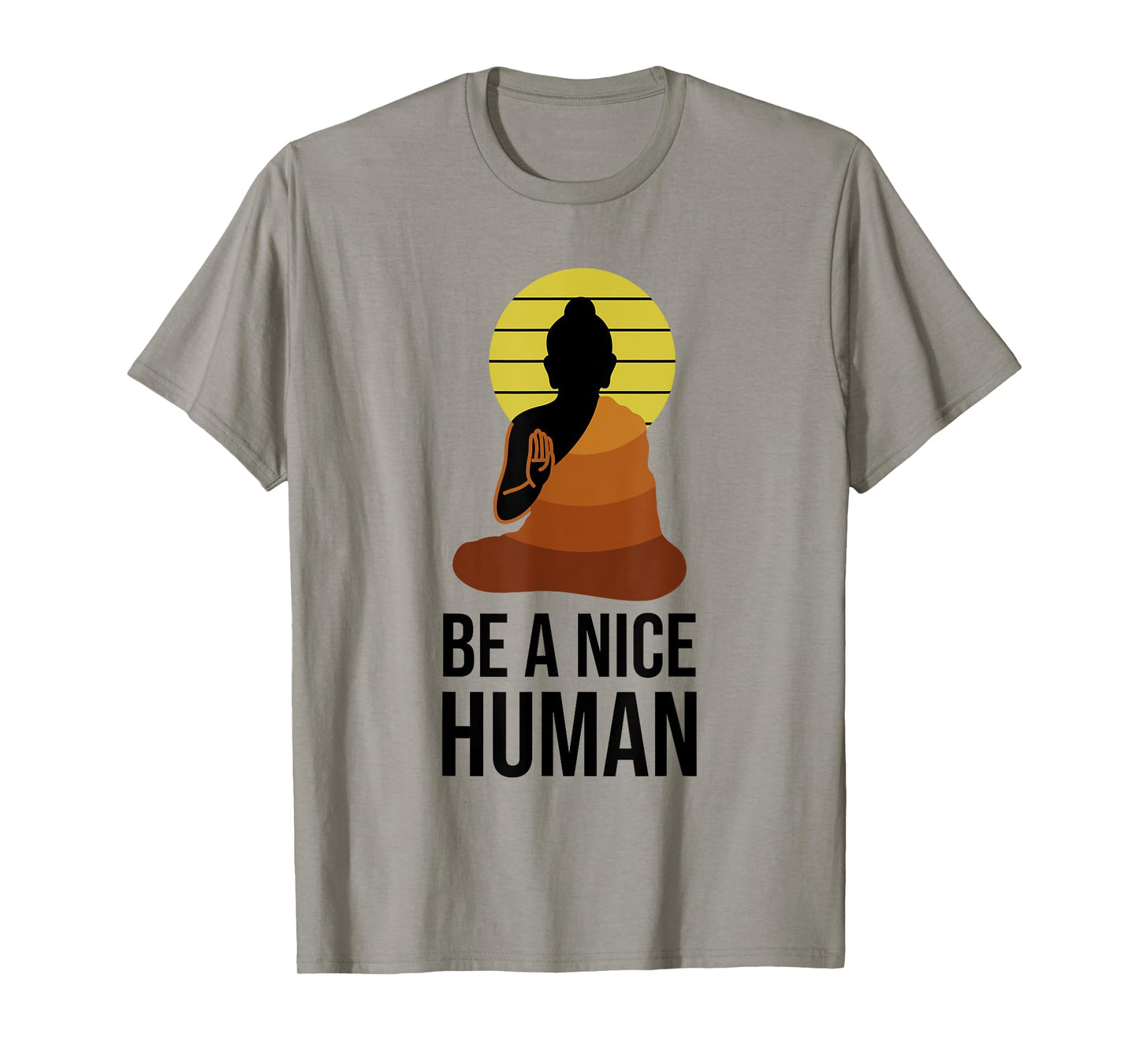 Be A Nice Human Positive Saying Spiritual Yoga Meditation T-Shirt