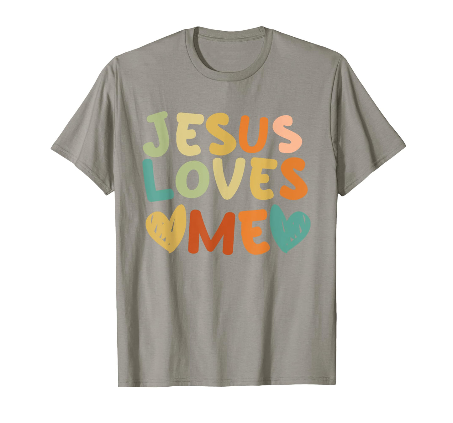 Groovy Jesus Loves Me Biblical Christian Church Retro T-Shirt