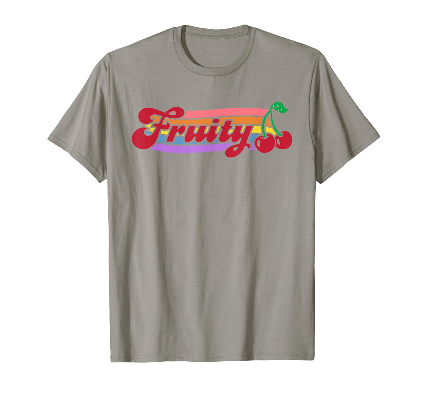 Vintage Fruity Cherry Nonbinary Lesbian Subtle Pride Sapphic T-Shirt