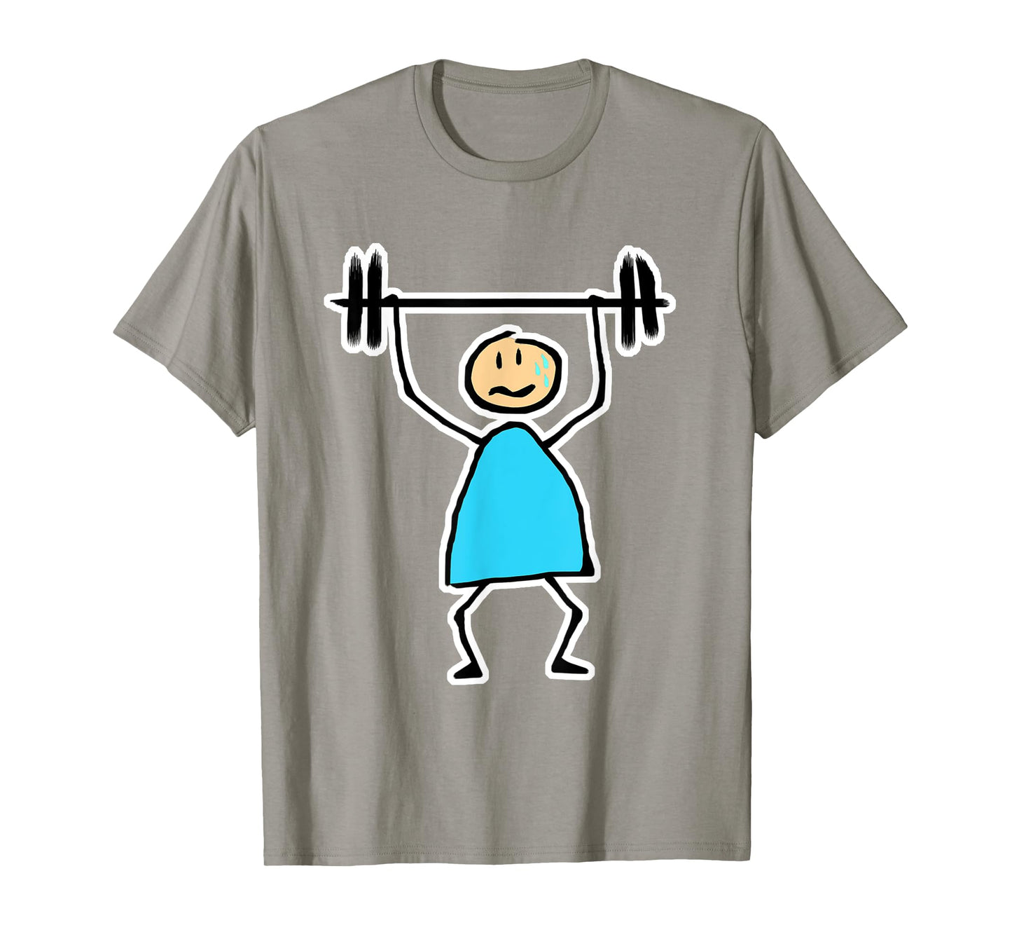 Novelty Tee Store Unisex Gym T-Shirt White Small Classic Fit U-Neck Short Sleeve Cartoon Gym T-Shirt