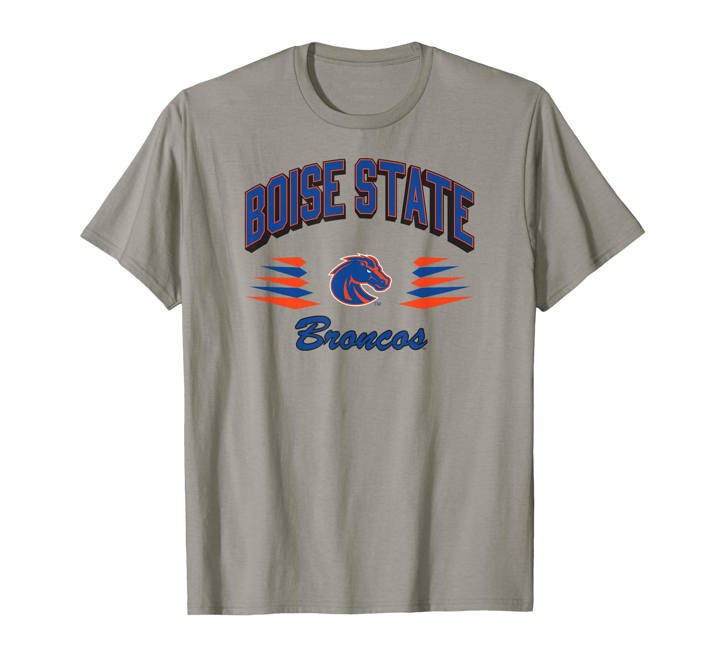 Boise State Broncos Retro Diamond Gray Officially Licensed T-Shirt