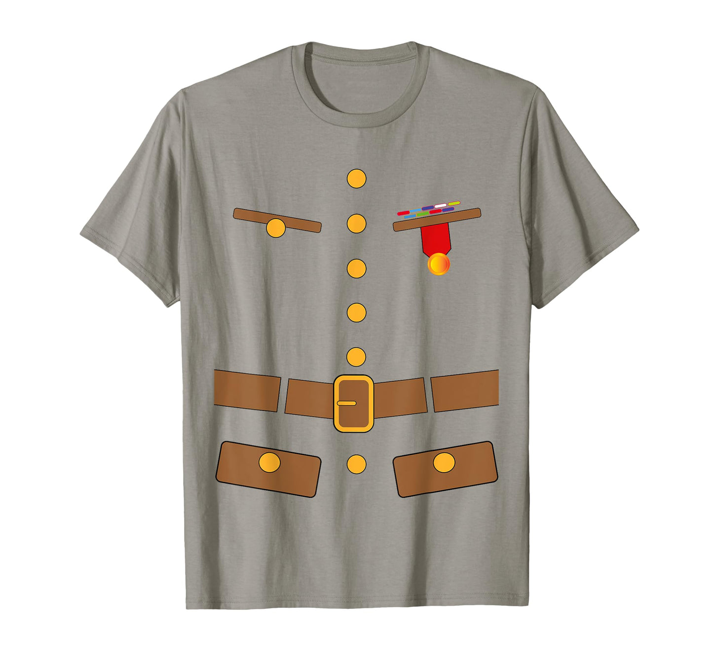 Party Theme Colonel Outfit Col Vest Color Mustard Costume T-Shirt