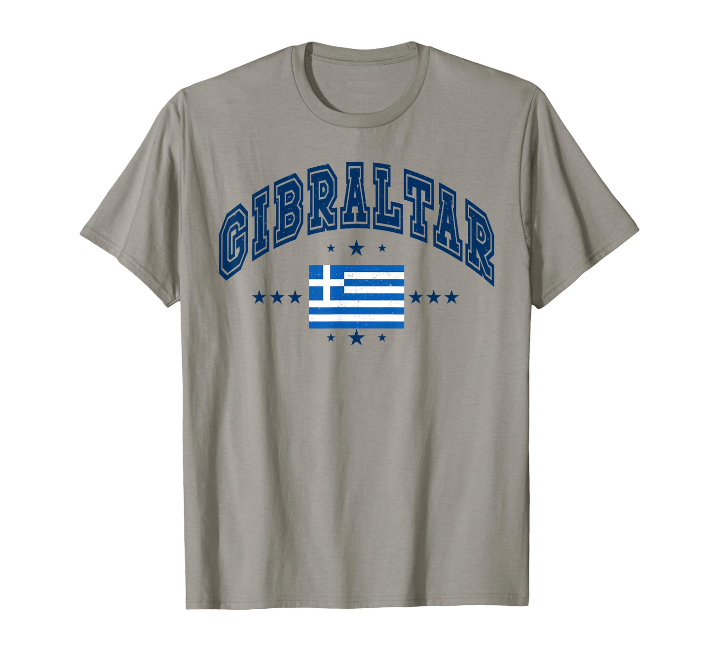 Retro Gibraltar Men Women Athletic Throwback Flag T-Shirt