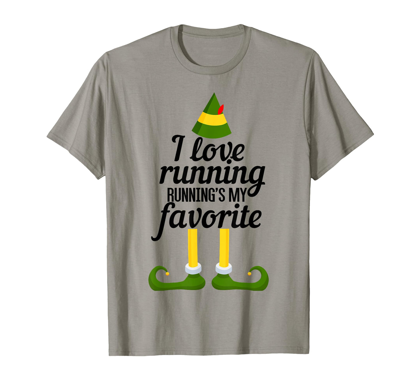 I Love Running, Running's My Favorite Funny Christmas TShirt T-Shirt