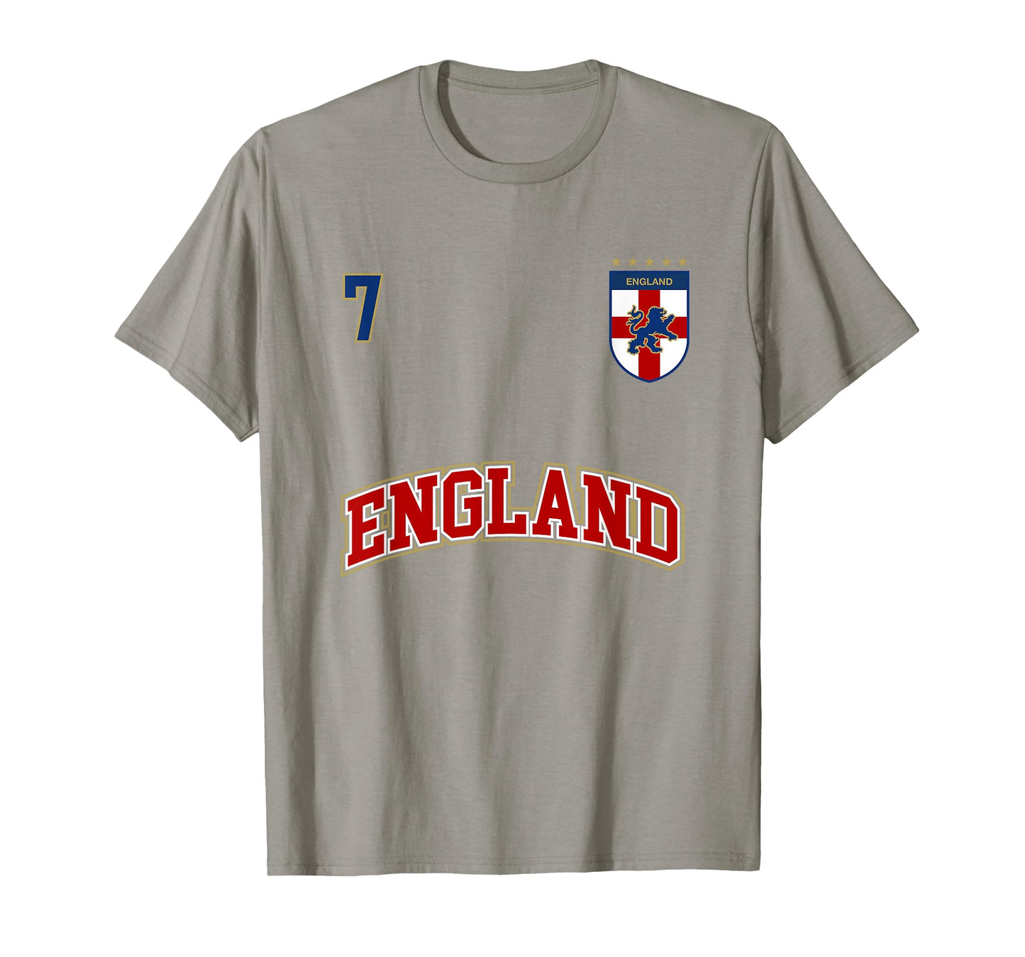England Football Team Shirt Number 7 + BACK English Flag T-Shirt