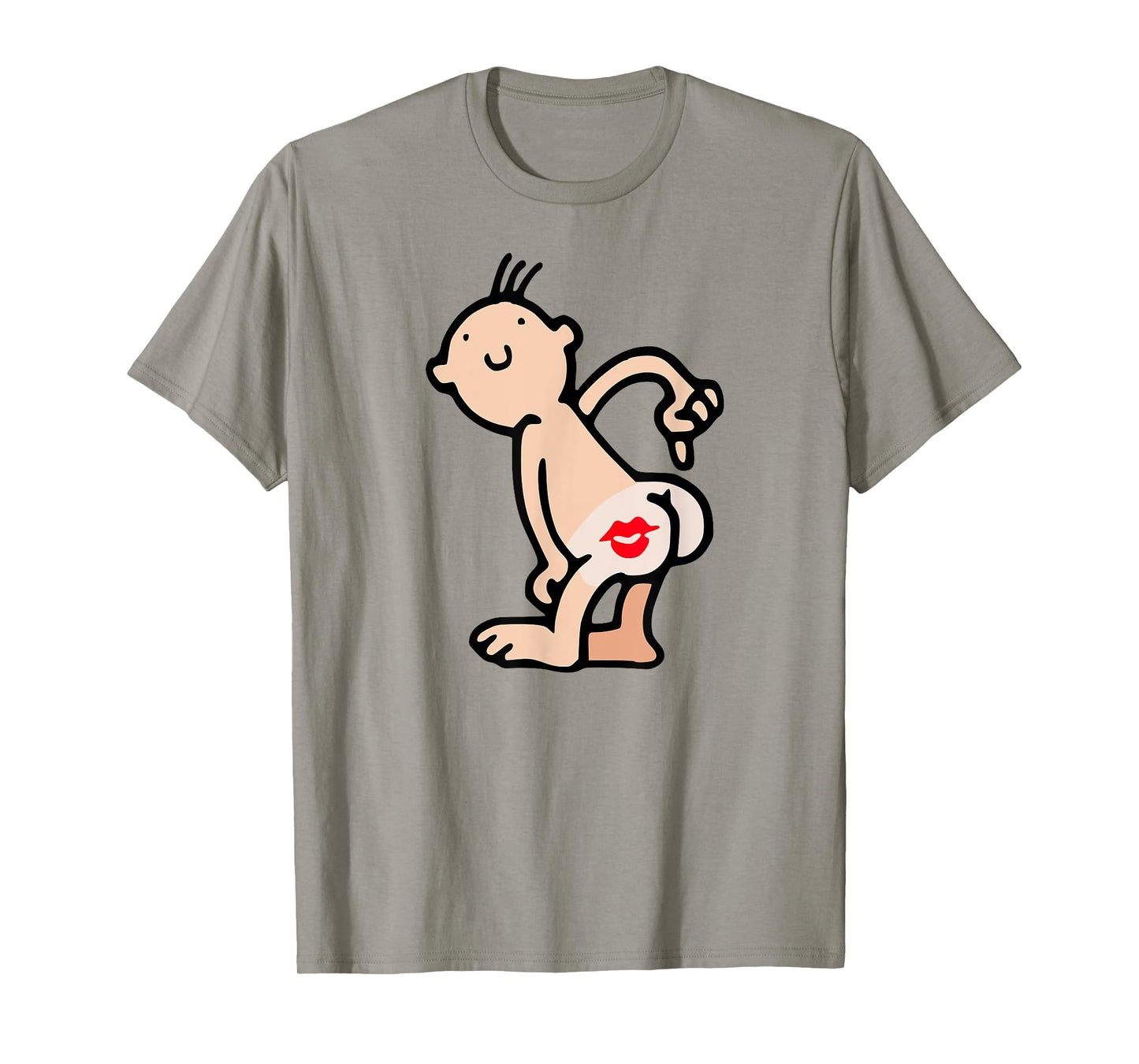 Just Kiss My Ass Tee Shirt Big Red Kisser On My Butt T-Shirt