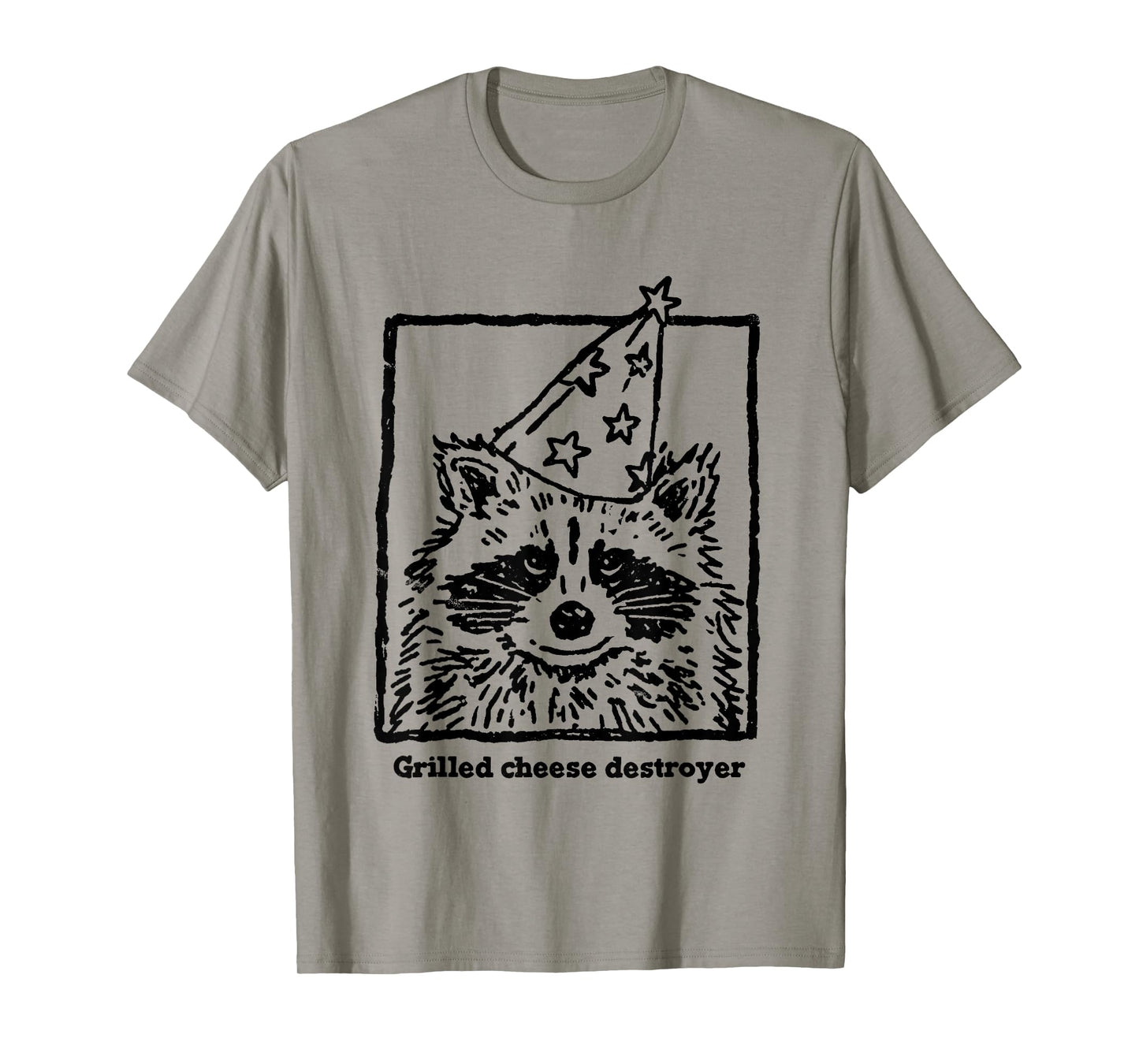 Grilled Cheese Destroyer Funny Raccoon Meme T-Shirt