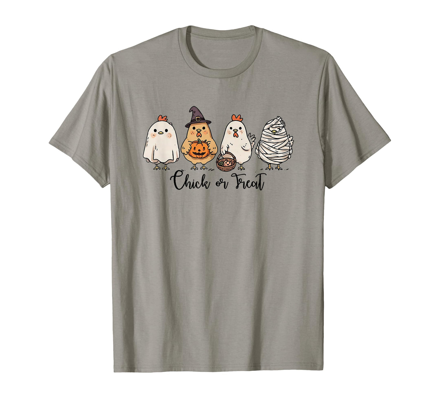 Chick Or Treat Halloween Pumpkin Ghost Spooky Funny Chicken T-Shirt