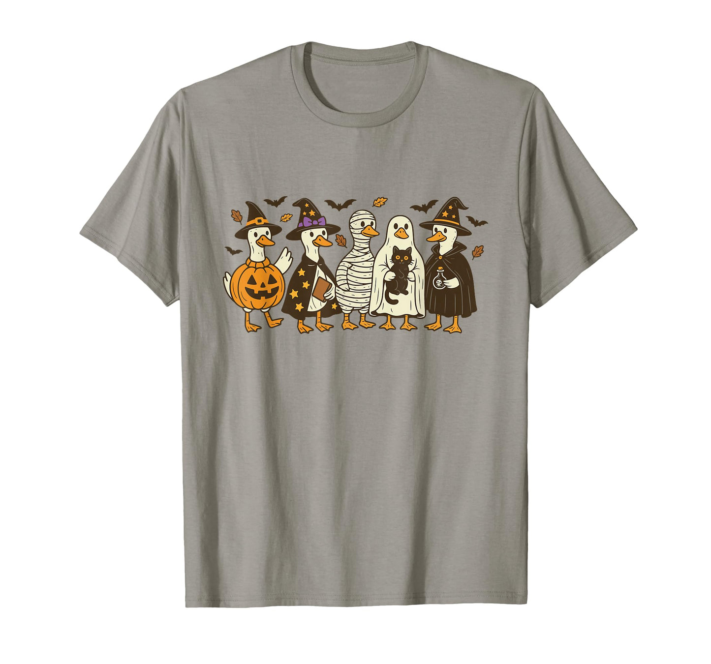 Spooky Goose Halloween Goose Witch Ghost Silly Goose Farm T-Shirt