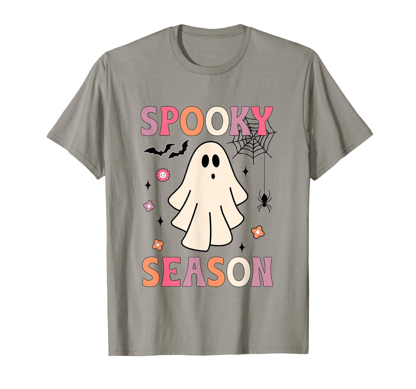 Groovy Halloween Funny Cute Ghost Spooky Season T-Shirt