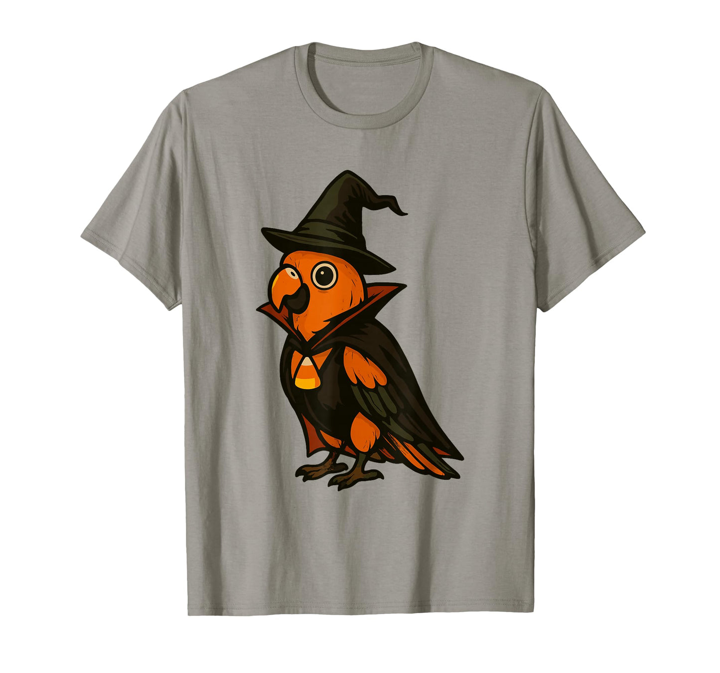 Halloween Parrot Dressed As a Witch Fun T-Shirt