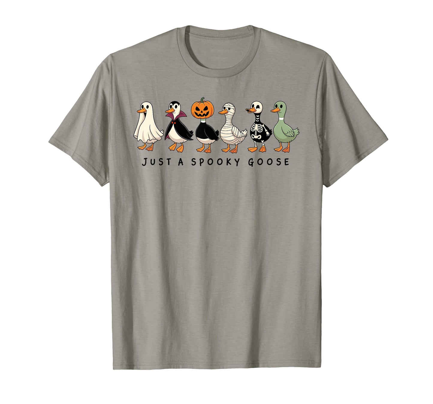 Just A Spooky Goose Halloween Silly Goose Funny Halloween T-Shirt
