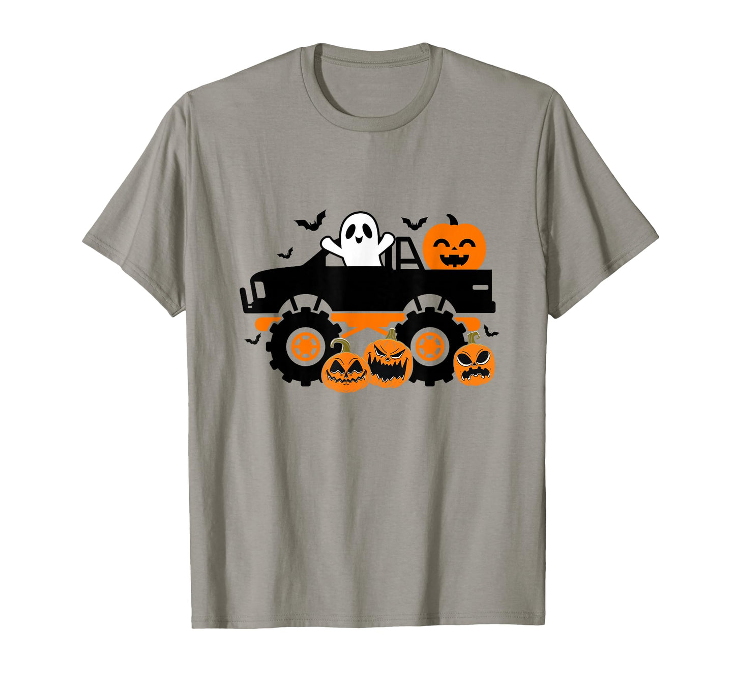 Toddler Monster Truck Ghost Pumpkin Halloween Costume T-Shirt