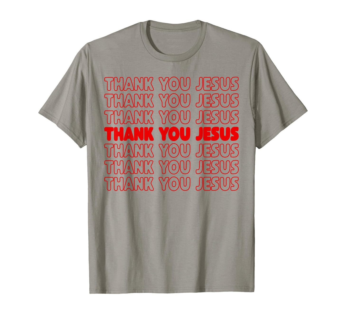 Thank You Jesus Red T-Shirt Bible Pride Tshirt Men T-Shirt