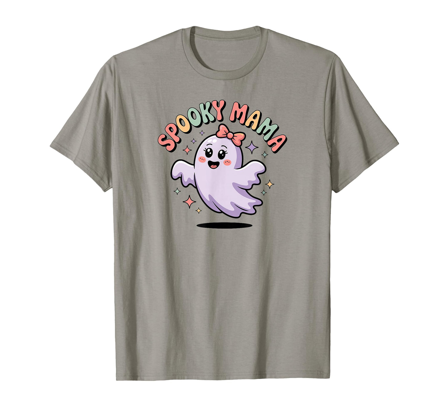 Spooky Mama Halloween Mom Ghost Costume Retro Groovy T-Shirt