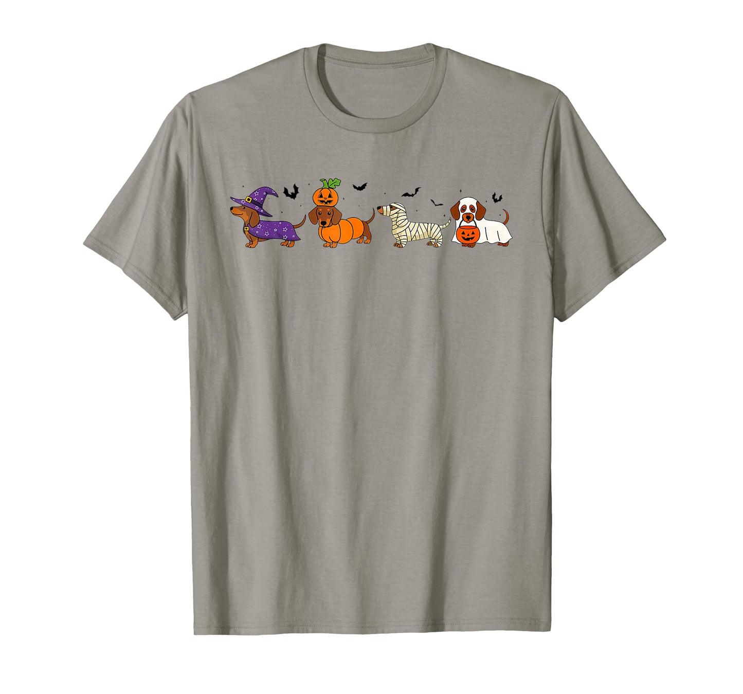 Cute Halloween Dachshund Dog Witch Happy Halloween Women Men T-Shirt