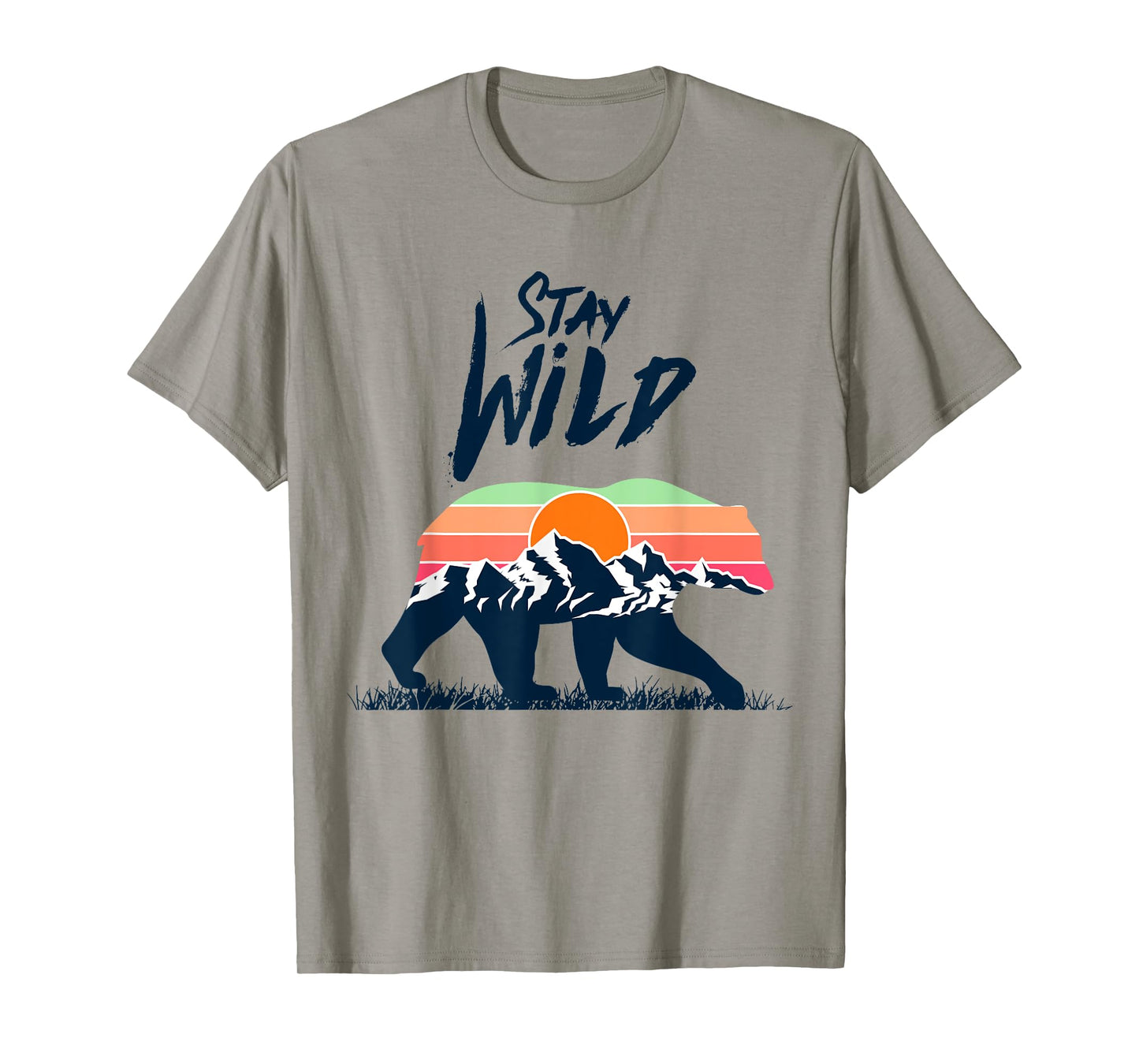 Stay Wild With California Bear T Shirt, Bear Graphic Design T-Shirt