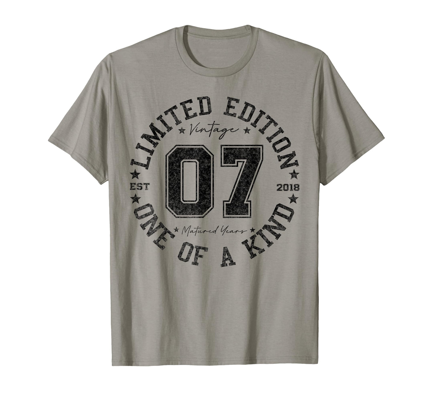 7 Year Old Gifts Vintage 2018 Limited Edition 7th Birthday T-Shirt