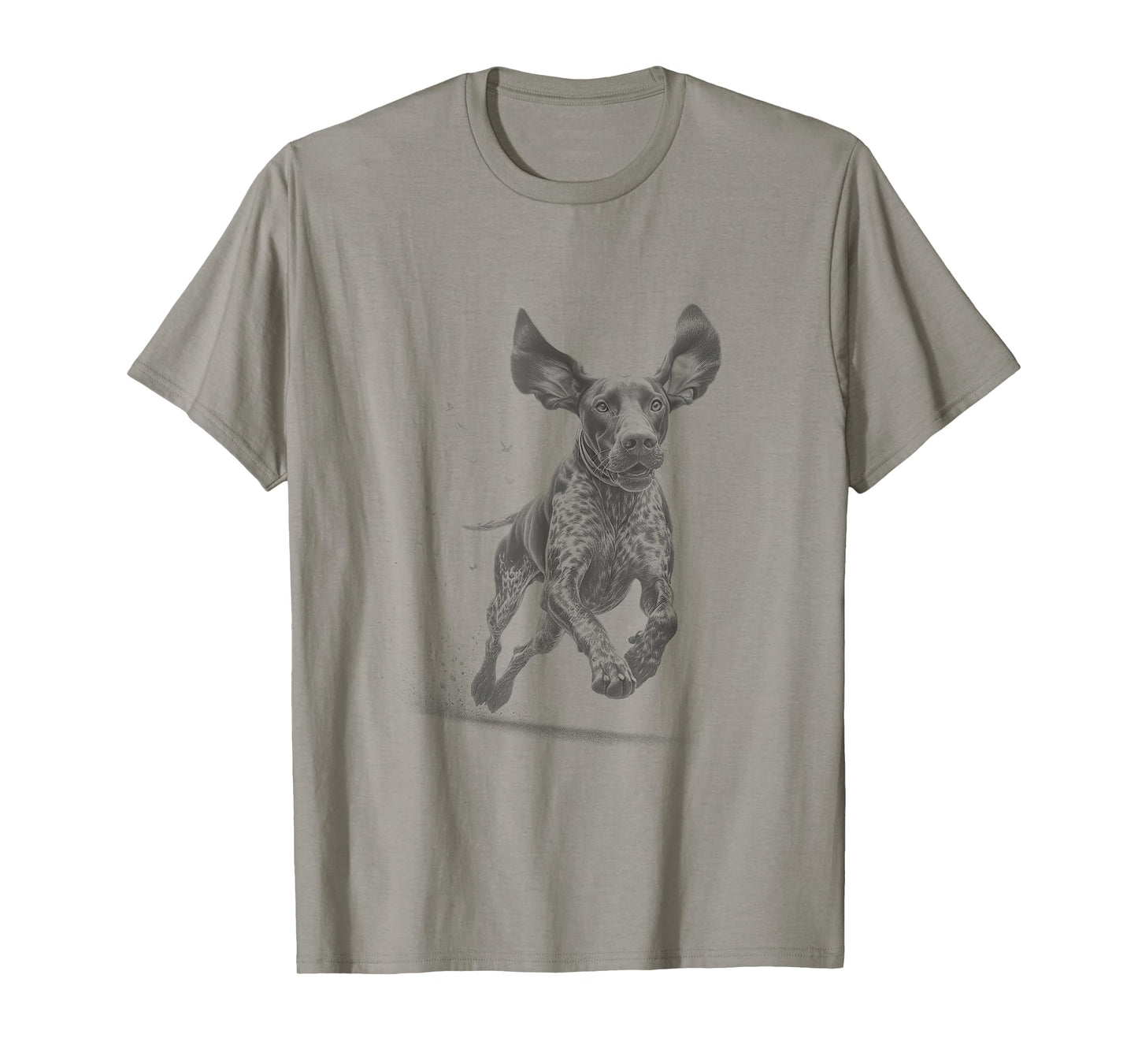 Vintage German Shorthaired Pointer Running Sketch Design T-Shirt