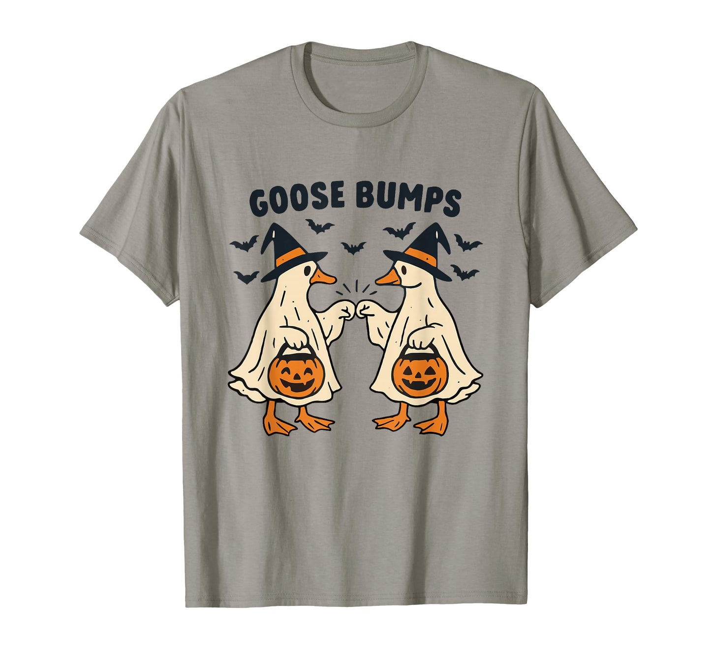Goose Bumps Halloween Goose Witch Fist Bump Silly Goose T-Shirt