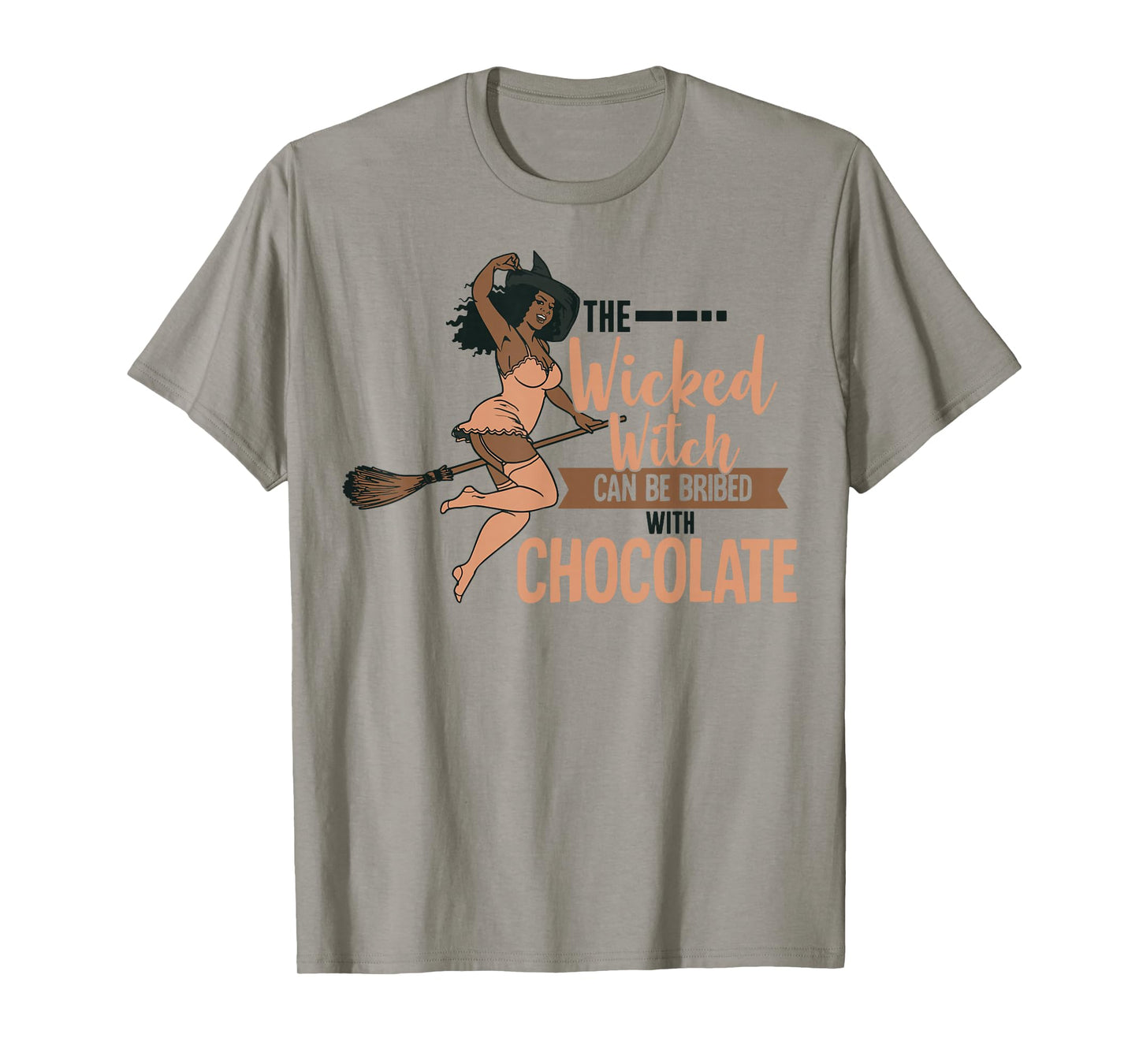 Funny Wicked Black Witch Chocolate Melanin Halloween Witches T-Shirt