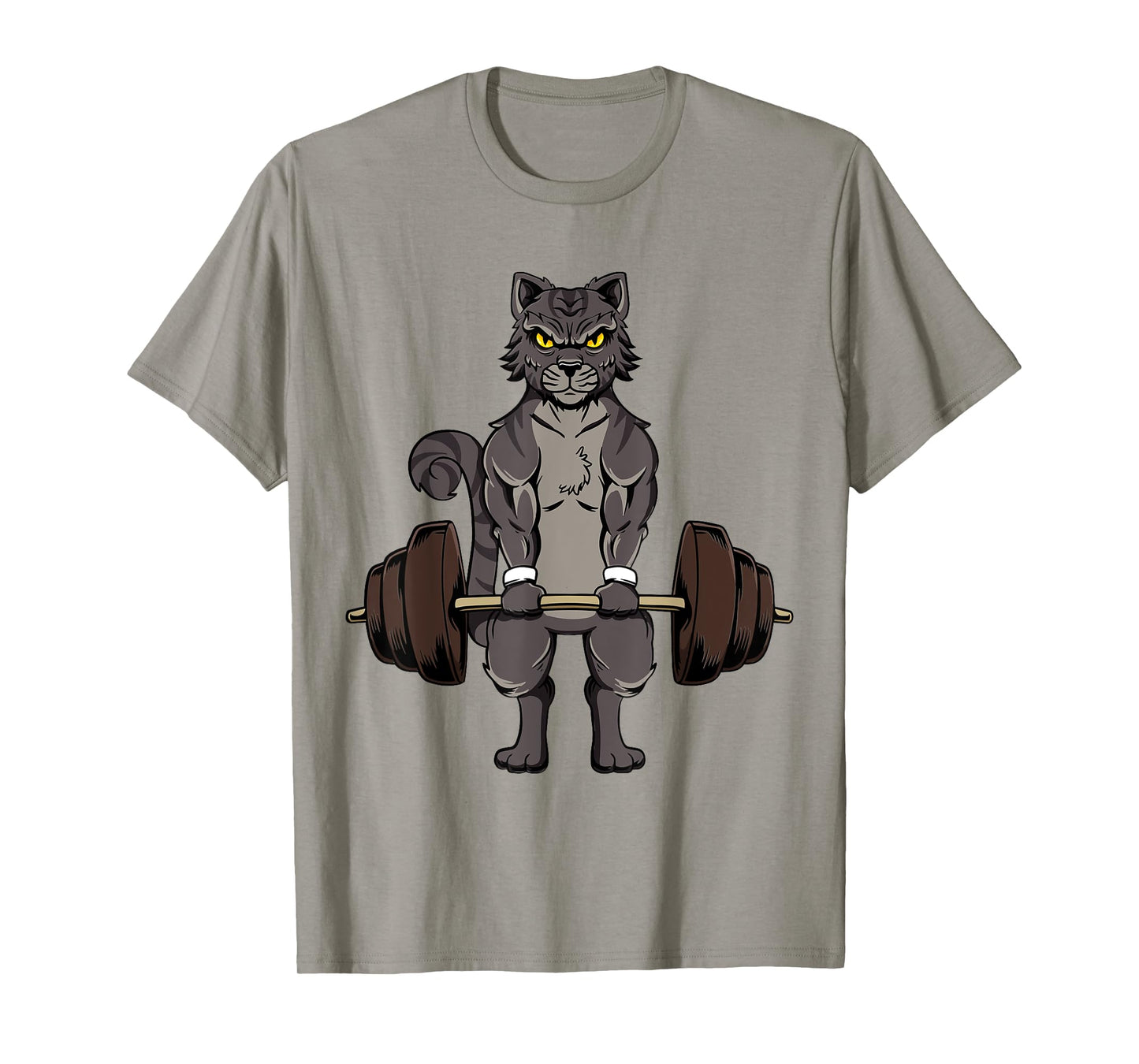 Deadlifting Cat Gym Workout Kitten Deadlifting Weightlifting T-Shirt for Men Women