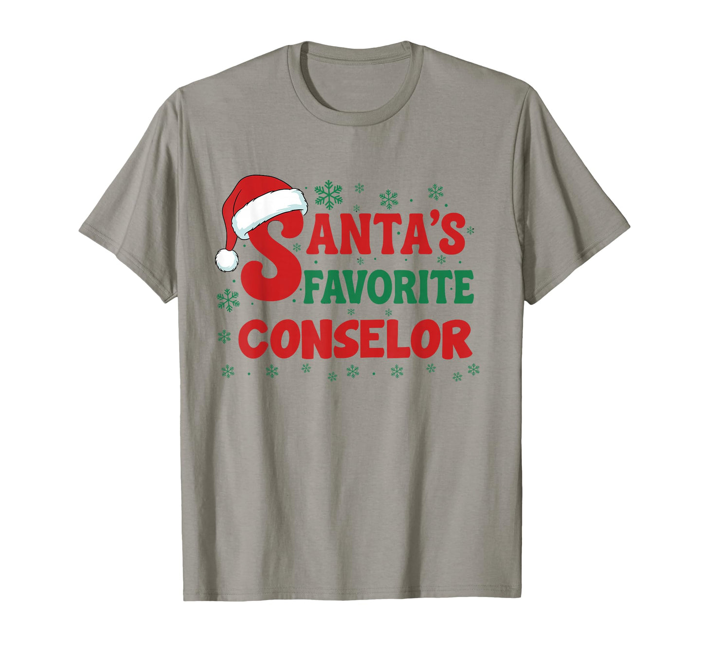 Santa's Favorite Counselor Christmas Holiday Pajama T-Shirt