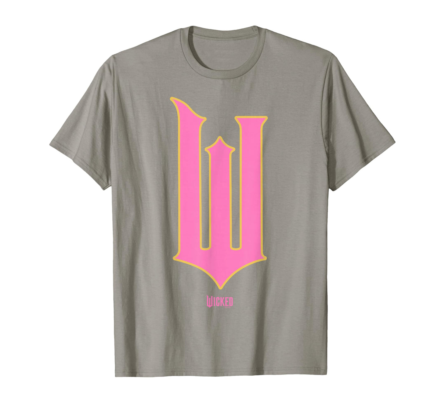 Wicked Movie W Logo Pink Goes Good With Green T-Shirt