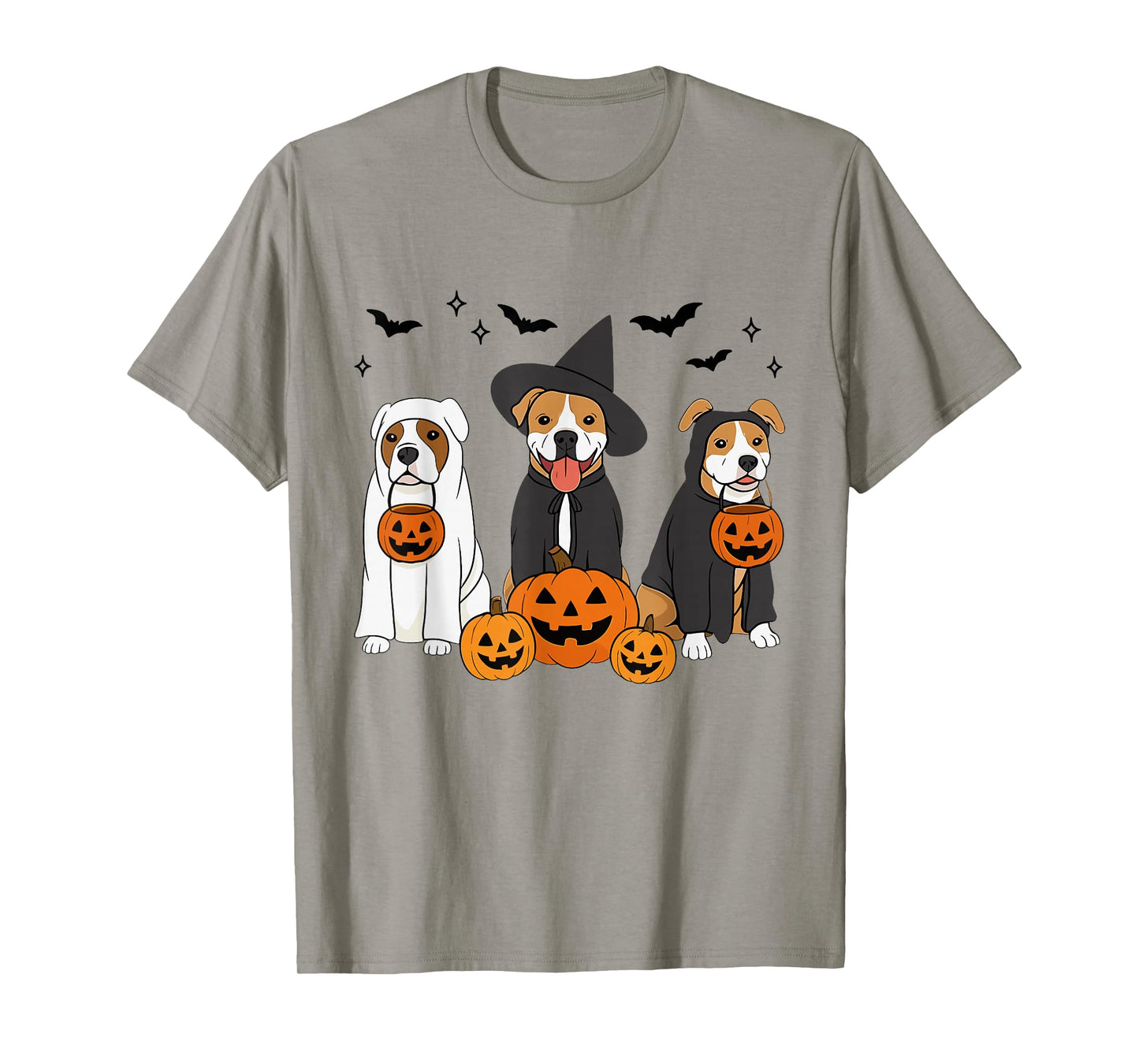 American Staffordshire Terrier Halloween Witch Amstaff Dog T-Shirt