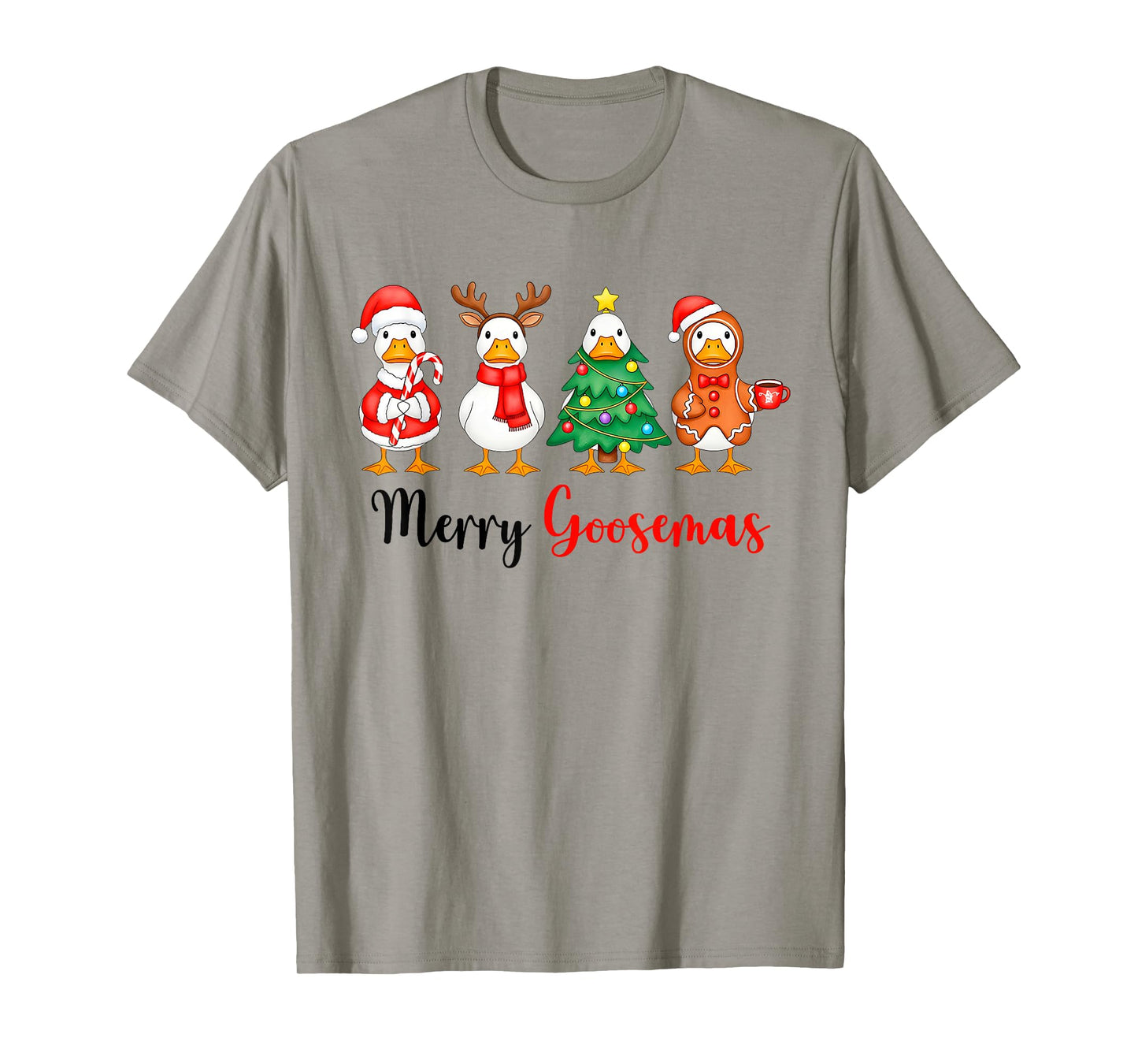 Retro Merry Goosemas Funny Christmas Geese Holiday Xmas T-Shirt