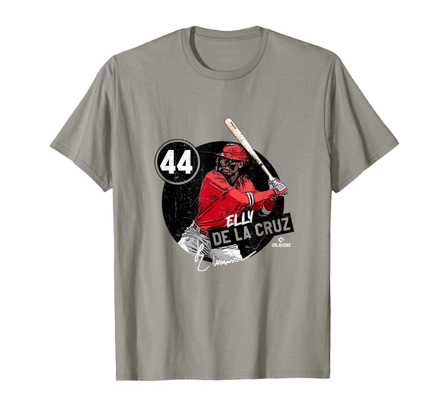 Elly De La Cruz | Cincinnati MLBPA T-Shirt - Red, Small, Unisex-Adult, Short Sleeve, Classic Fit, Polyester, Letter Print, Game Theme