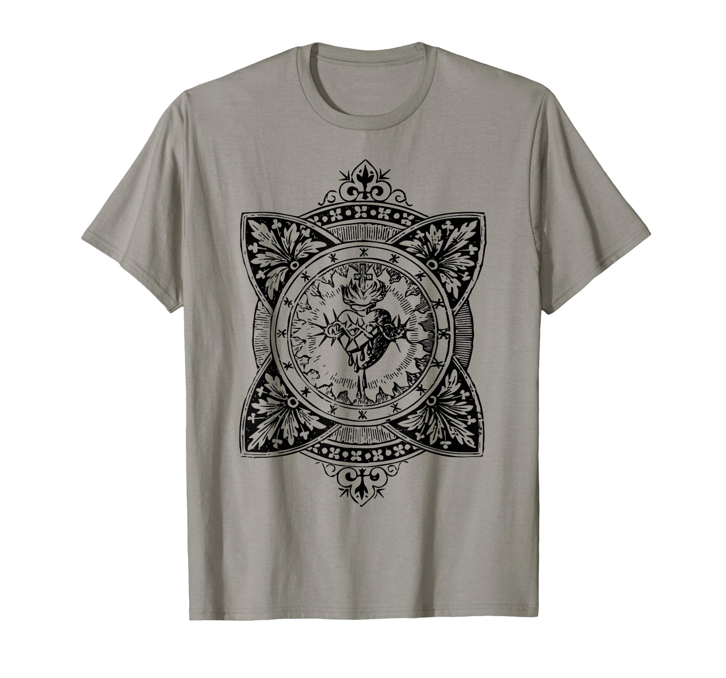 Vintage Sacred Heart of Jesus Symbol Traditional Catholic T-Shirt