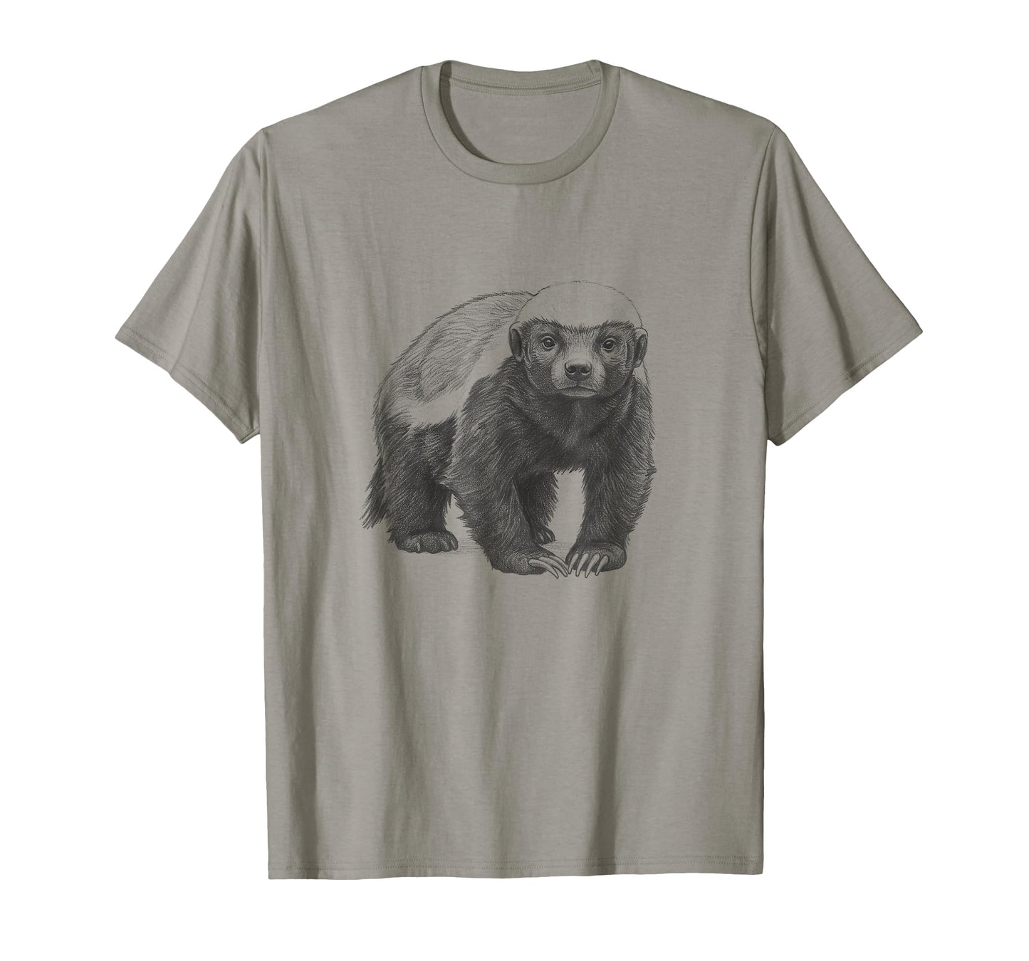 Vintage Honey Badger Drawing Art Design T-Shirt